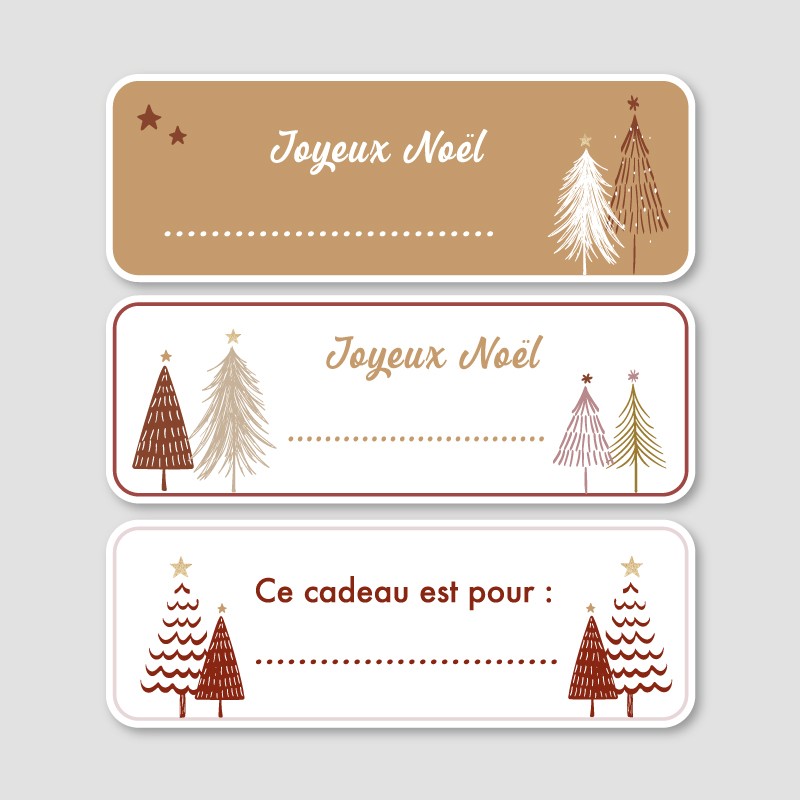 15 Etiquettes autocollantes stickers pour cadeaux ' JOYEUX NOEL