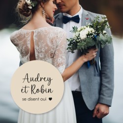 Étiquettes autocollante rondes "se disent oui" pour célébration de Mariage, faire-parts, enveloppes, cadeaux, papeterie