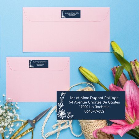 Étiquettes rectangulaire adresses autocollante pour enveloppe et courrier