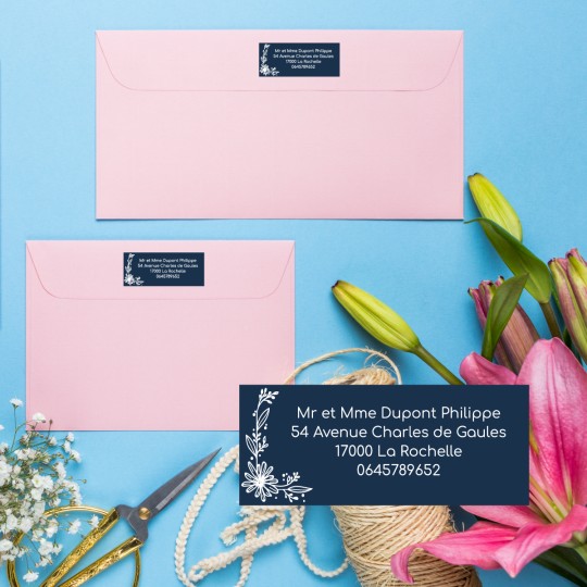Etiquettes rectangulaire adresse