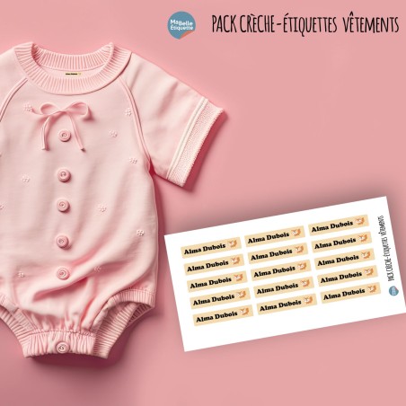 Pack d’étiquettes personnalisées pour la crèche
