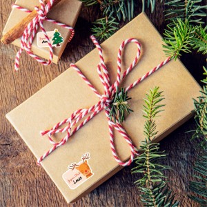 Autocollant étiquette personnalisable pour cadeaux de Noël - TenStickers
