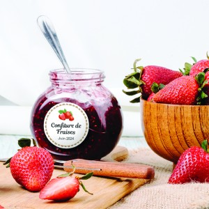 Étiquettes confitures personnalisables à coller sur vos pots de confitures ou compotes de fruits