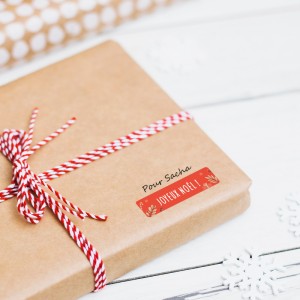 Étiquettes autocollantes Joyeux Noël