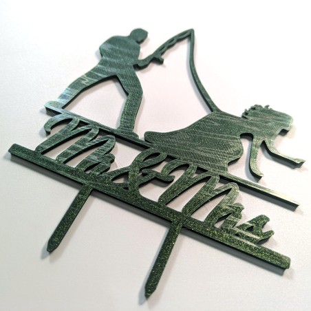 Pic à gâteau de mariage Mr and Ms