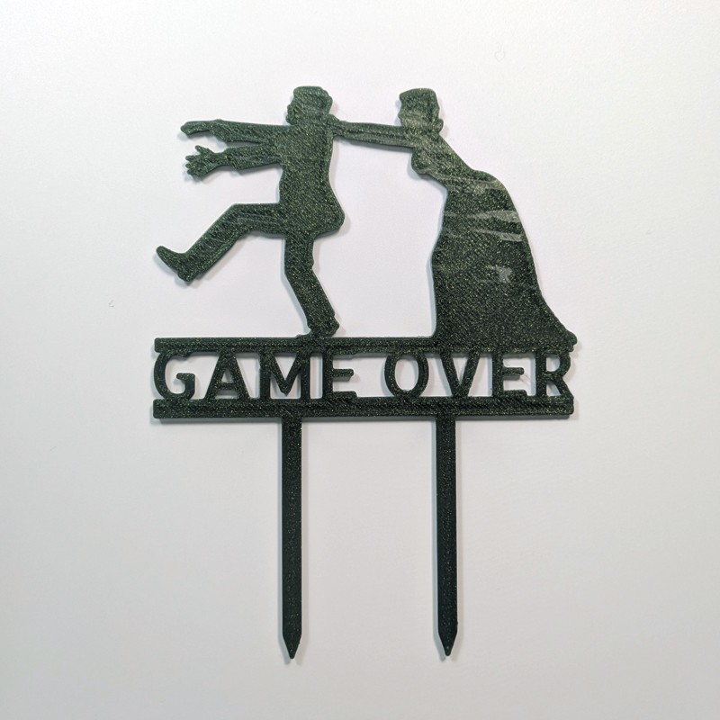 Pic à gâteau de mariage Game over