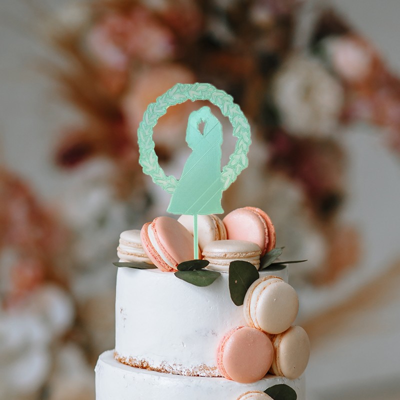 Pic à gâteau de mariage couronne
