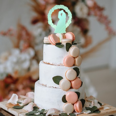 Pic à gâteau de mariage couronne