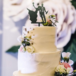 Pic à gâteau de mariage champagne