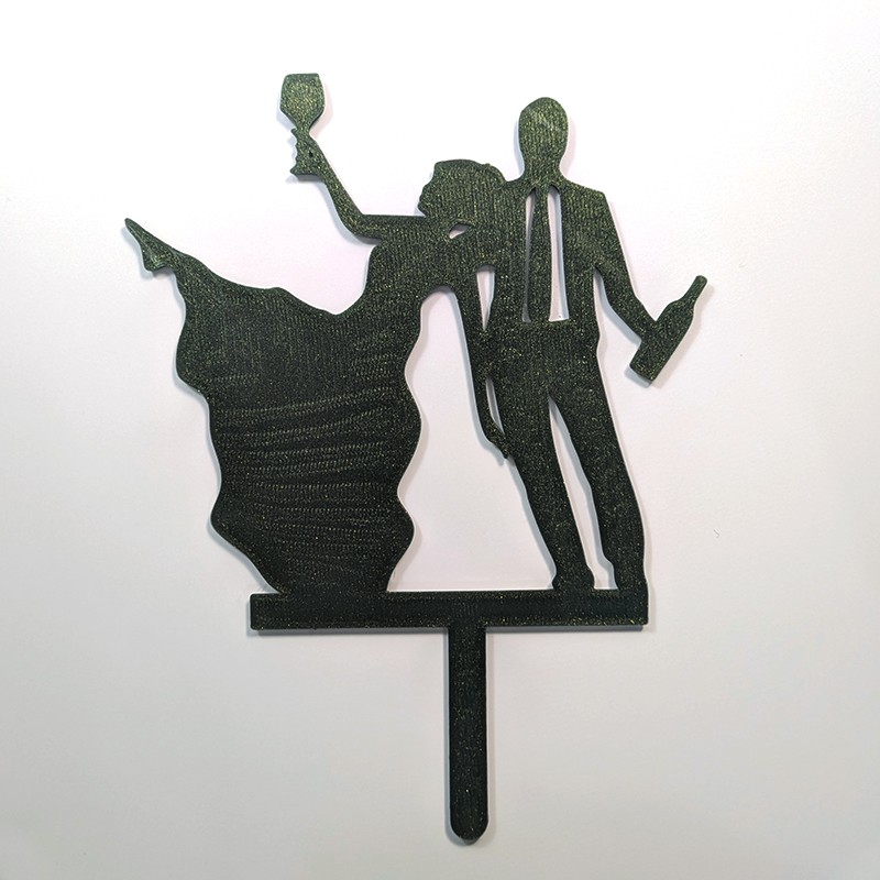 Pic à gâteau de mariage champagne