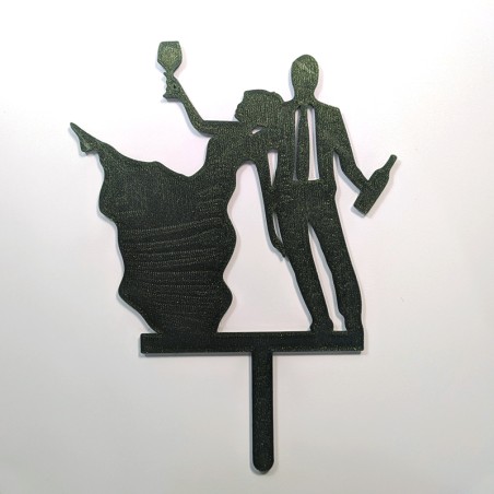 Pic à gâteau de mariage champagne