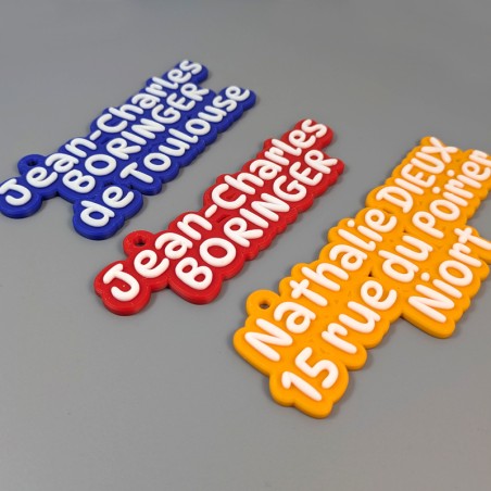 Porte-clé nom impression 3D