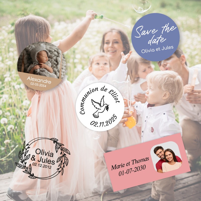 Des étiquettes personnalisées pour sublimer vos événements : mariage, baptême et communion